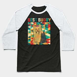 Best Buddy Yorkie Baseball T-Shirt